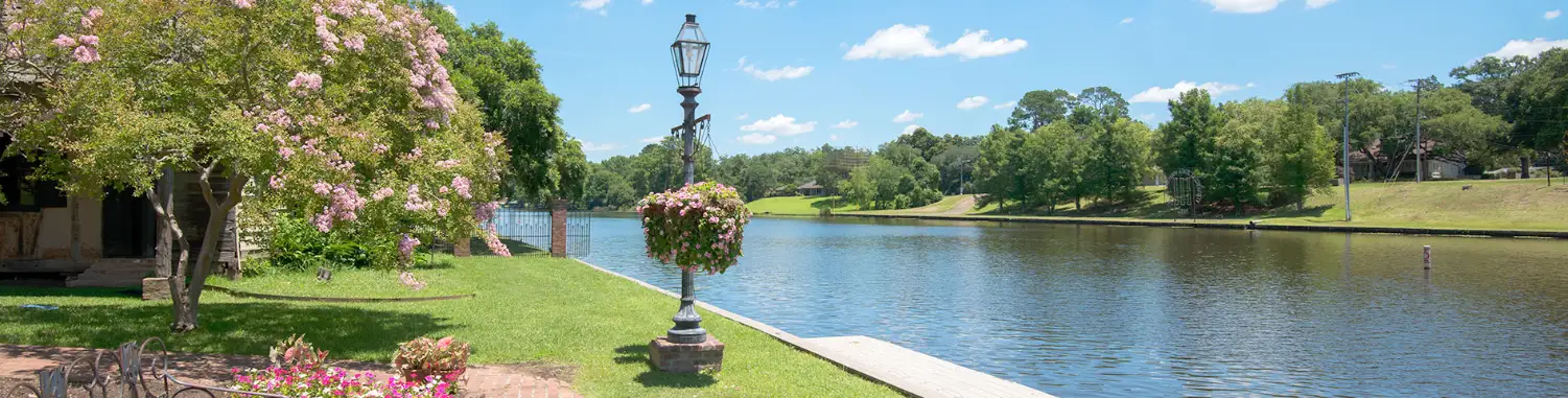Walking path near river