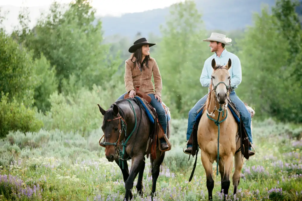 horse trainer teaching student