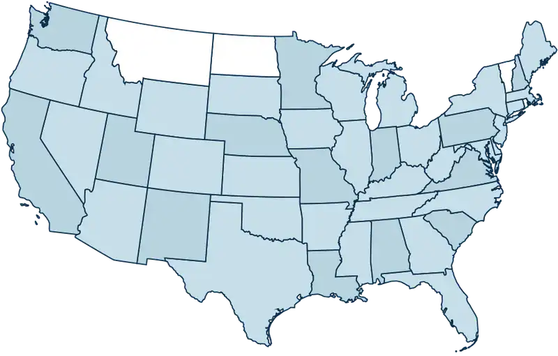 US Map of Leavitt Group Midwest State Licensed