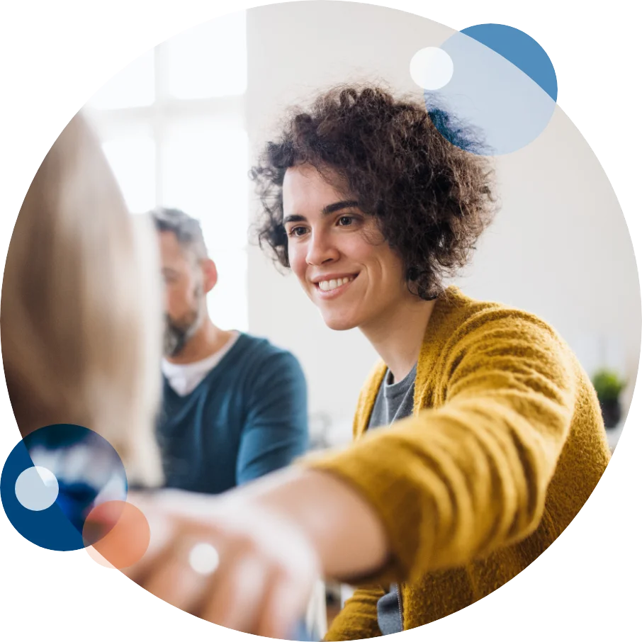 Woman comforting another woman