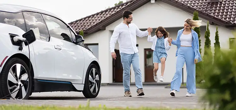 Family in Driveway
