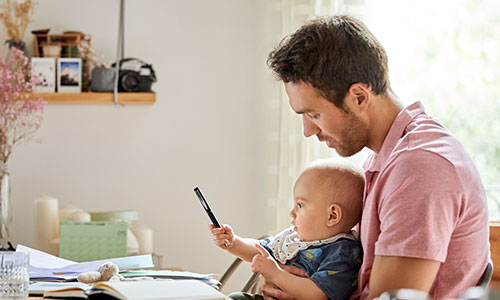 Man holding child