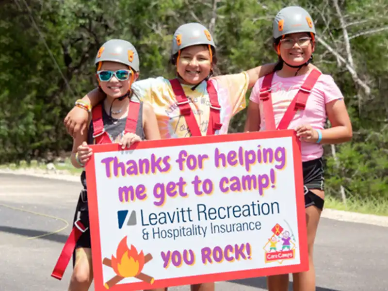 Blog Leavitt Recreation & Hospitality Insurance Agency Celebrates Care Camps’ Mission With New Sponsorship Support