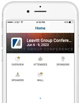 Screenshot of Event App